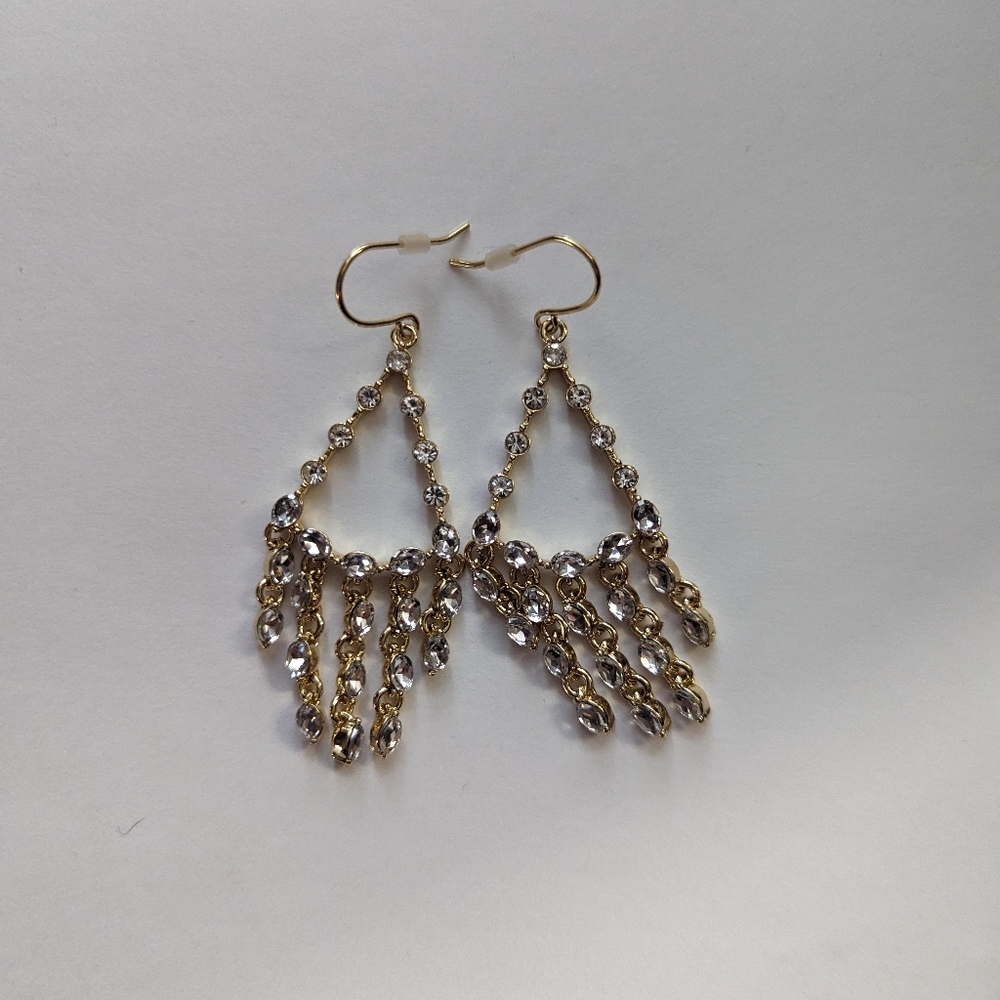 J. Crew Factory Crystal Chandelier Earrings